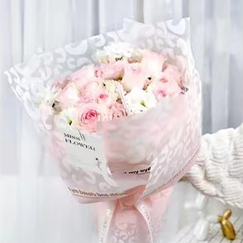 MYHC-08 Leopard Print Kanter Massasje Film Plast Blomster Emballasje Film