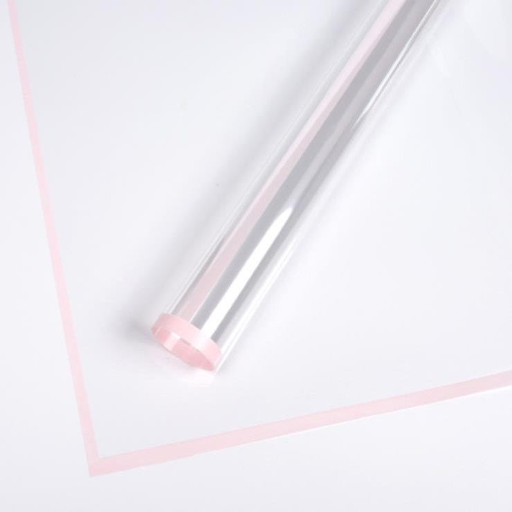 MYHC-15 Transparent Monokrom Edge Plast Flower Innpakningspapir
