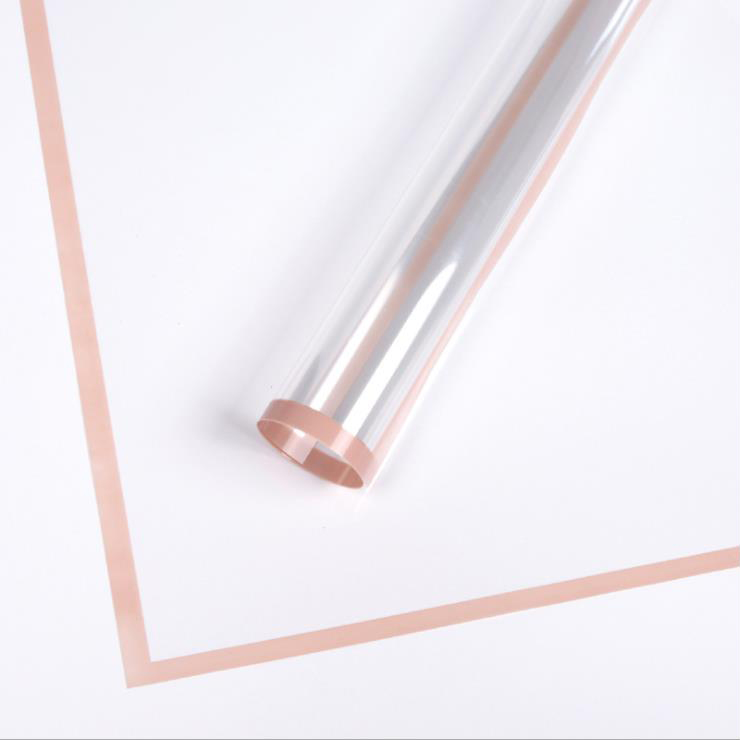 MYHC-15 Transparent Monokrom Edge Plast Flower Innpakningspapir