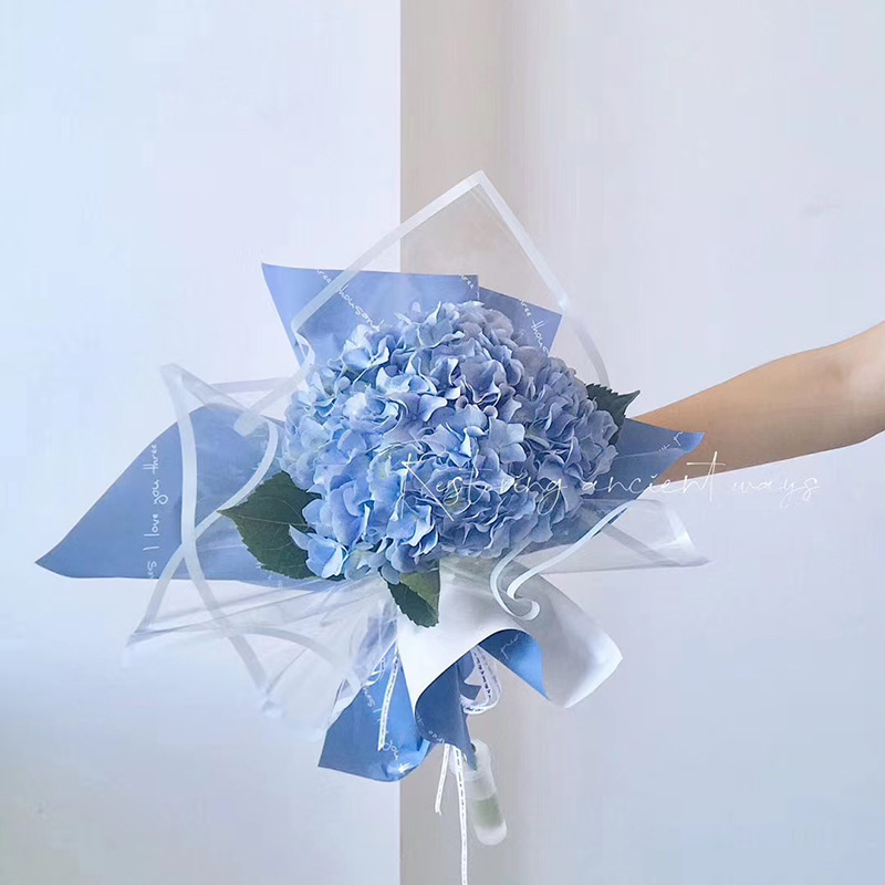MYHC-15 Transparent Monokrom Edge Plast Flower Innpakningspapir