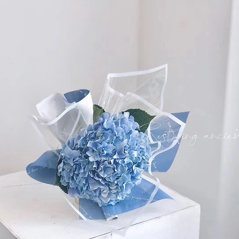 MYHC-15 Transparent Monokrom Edge Plast Flower Innpakningspapir