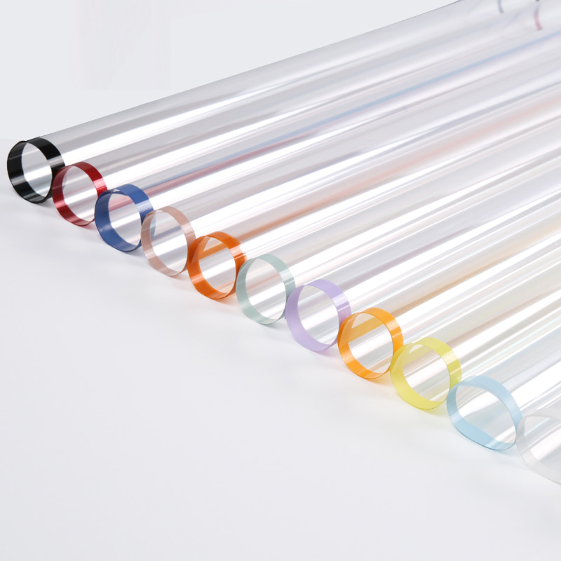 MYHC-15 Transparent Monokrom Edge Plast Flower Innpakningspapir