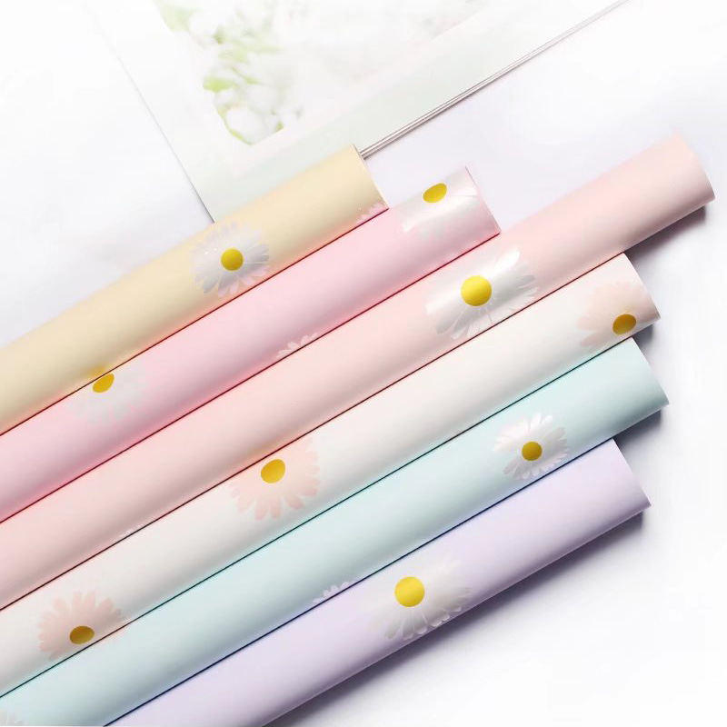 MYHC-18 Fresh Little Daisy Pearl Film Flower Innpakningspapir