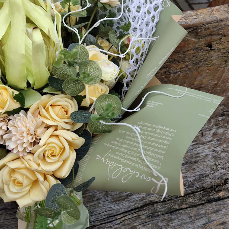 MYHC-20 Engelsk dekorasjon Ouya Papir Perlefilm Blomsterinnpakningspapir