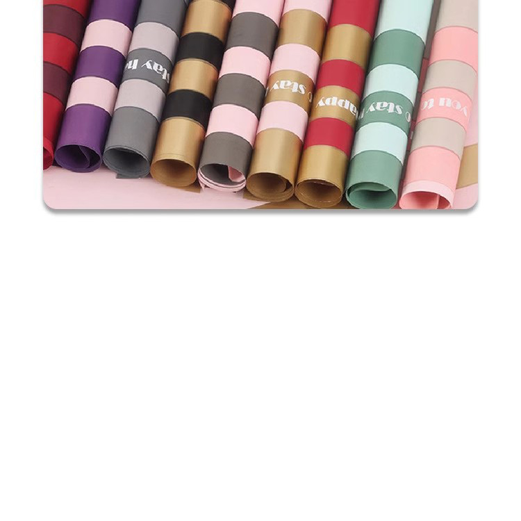 MYHC-22 57×57 cm (±2 cm) ensidig kant horisontal perleskimrende film blomsterinnpakningspapir