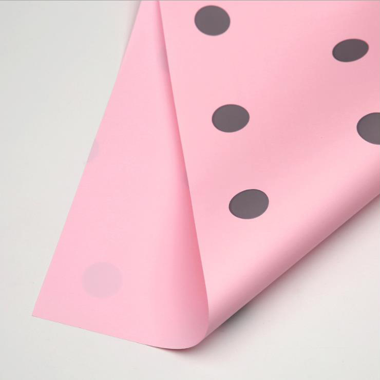 MYHC-24 enkeltsidig polka-prikket innpakningspapir for bomullsblomst