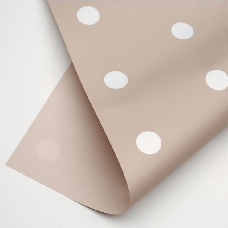 MYHC-24 enkeltsidig polka-prikket innpakningspapir for bomullsblomst