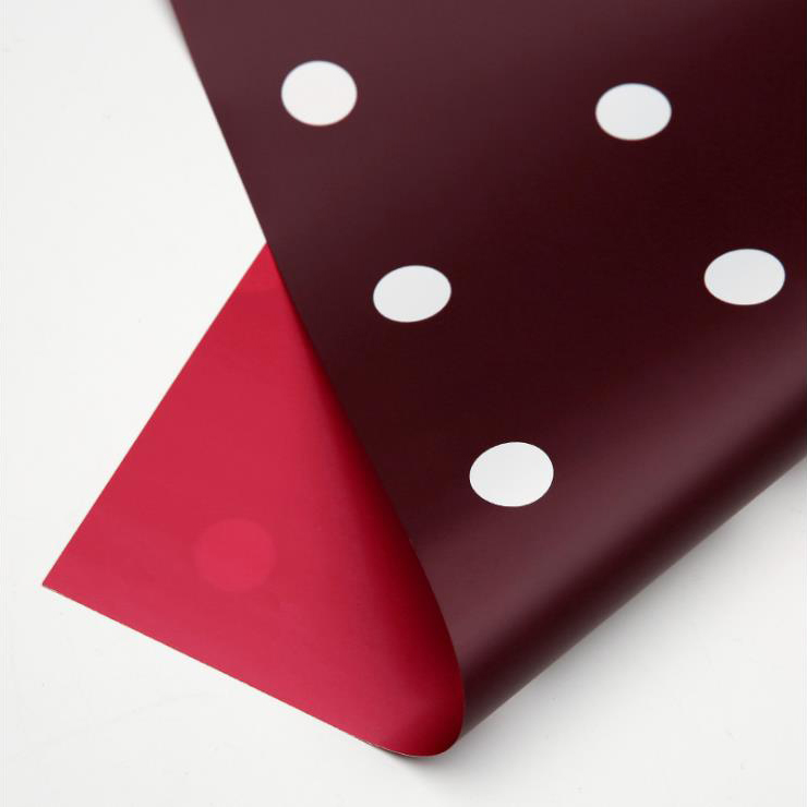 MYHC-24 enkeltsidig polka-prikket innpakningspapir for bomullsblomst