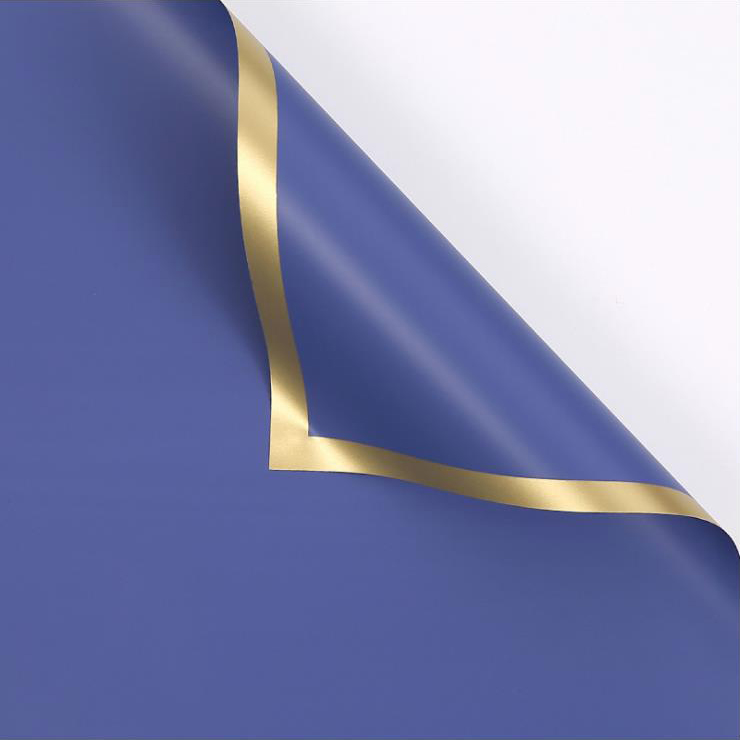 MYHC-27 Gold Edge Solid Pearlescent Film Blomsterinnpakningspapir