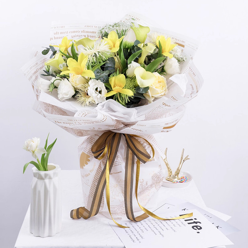 MYHC-52 Herb Golden Light Matt Film 57×57cm (±2cm) Blomsteremballasjefilm av plast