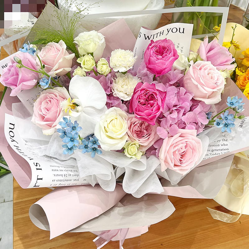 MYHC-64 ensidig hvit engelsk avis, perleskimrende film, emballasjefilm for kuskinnsblomster