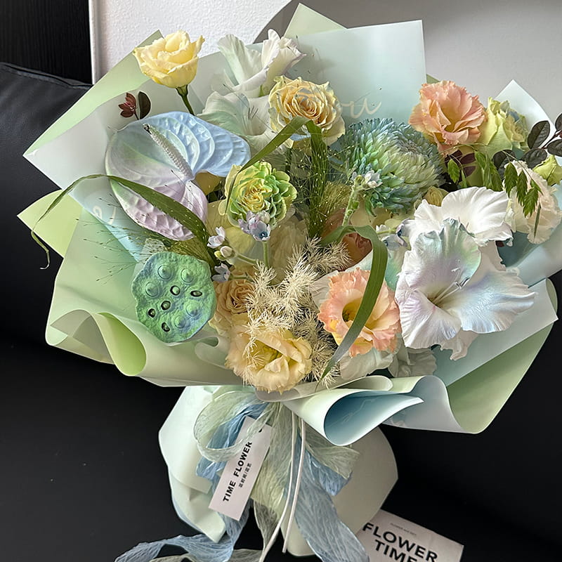 MYHC-66 Macaron Gradient Color vanntett blomsterinnpakningspapir