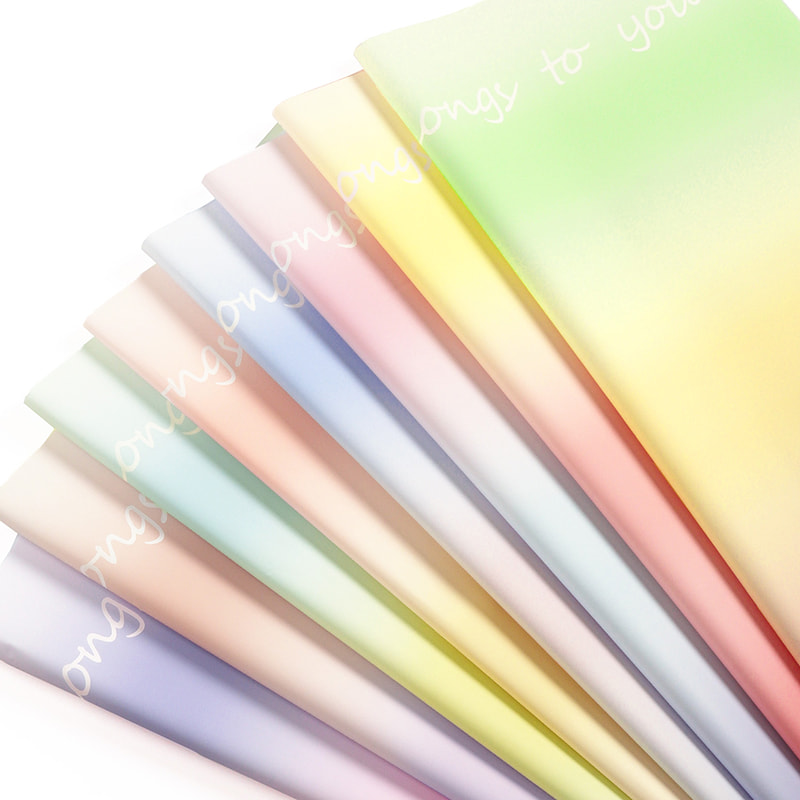 MYHC-66 Macaron Gradient Color vanntett blomsterinnpakningspapir