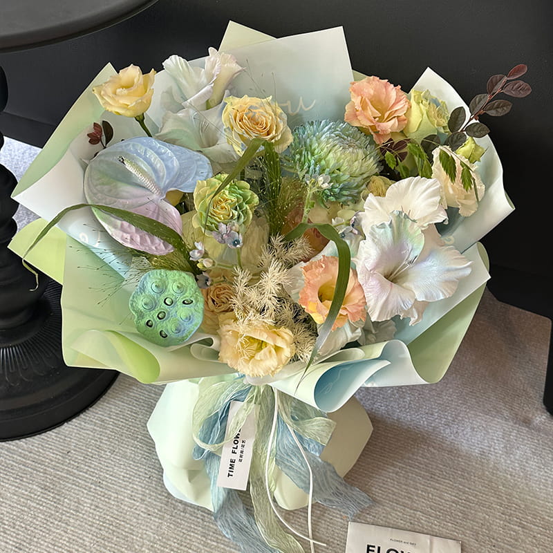 MYHC-66 Macaron Gradient Color vanntett blomsterinnpakningspapir