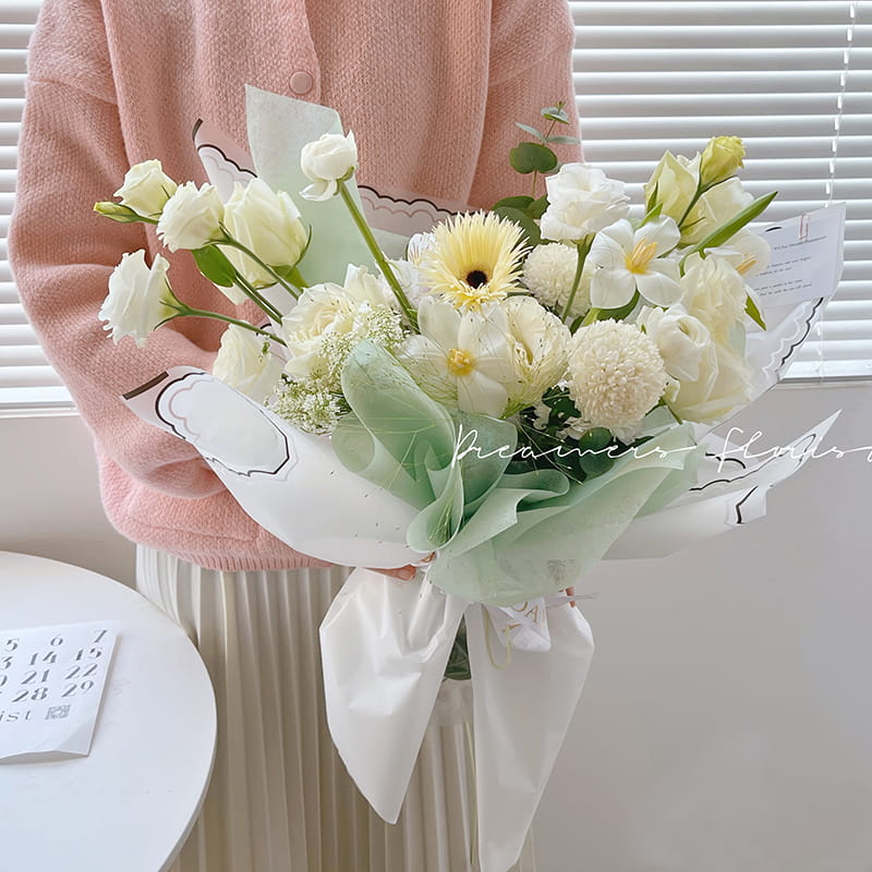 Kronbladgeléfilm blomsterinnpakningspapir