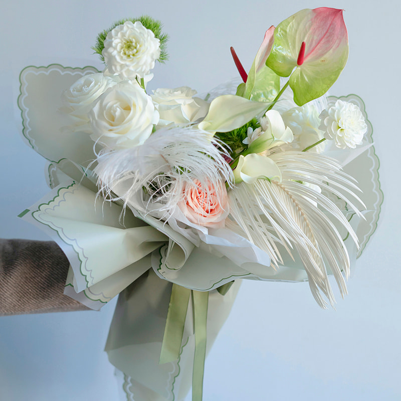 Kronbladgeléfilm blomsterinnpakningspapir
