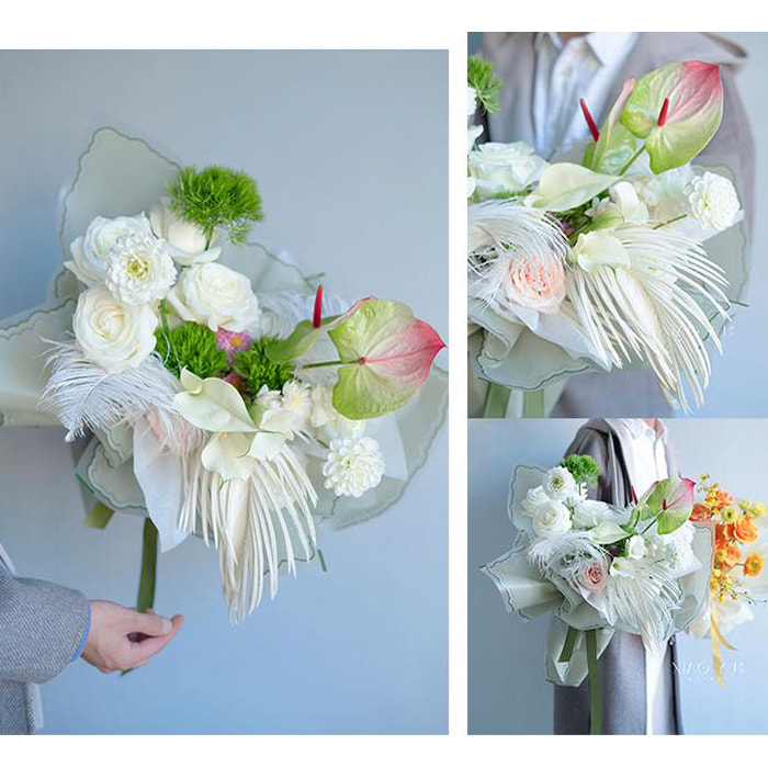 Kronbladgeléfilm blomsterinnpakningspapir