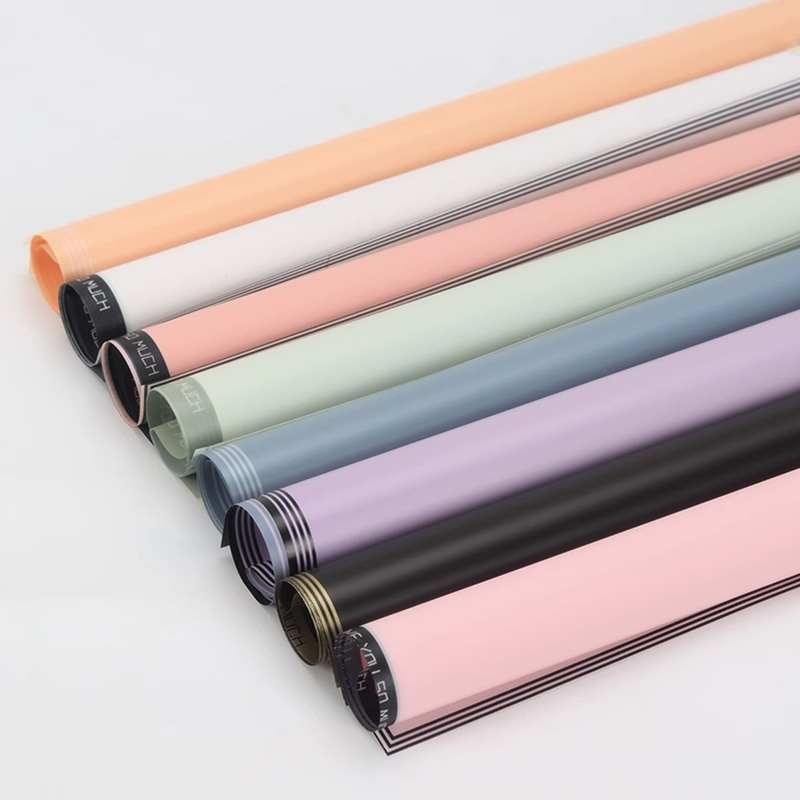 Plast vanntett preging matt laminering blomster innpakningspapir