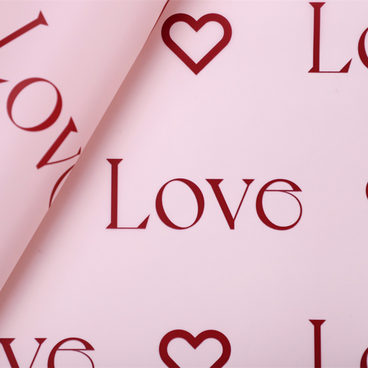 Love Letters Print Design Blomsterinnpakning Nossa-papir med vanntett belegg Fargerik