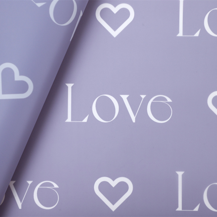 Love Letters Print Design Blomsterinnpakning Nossa-papir med vanntett belegg Fargerik