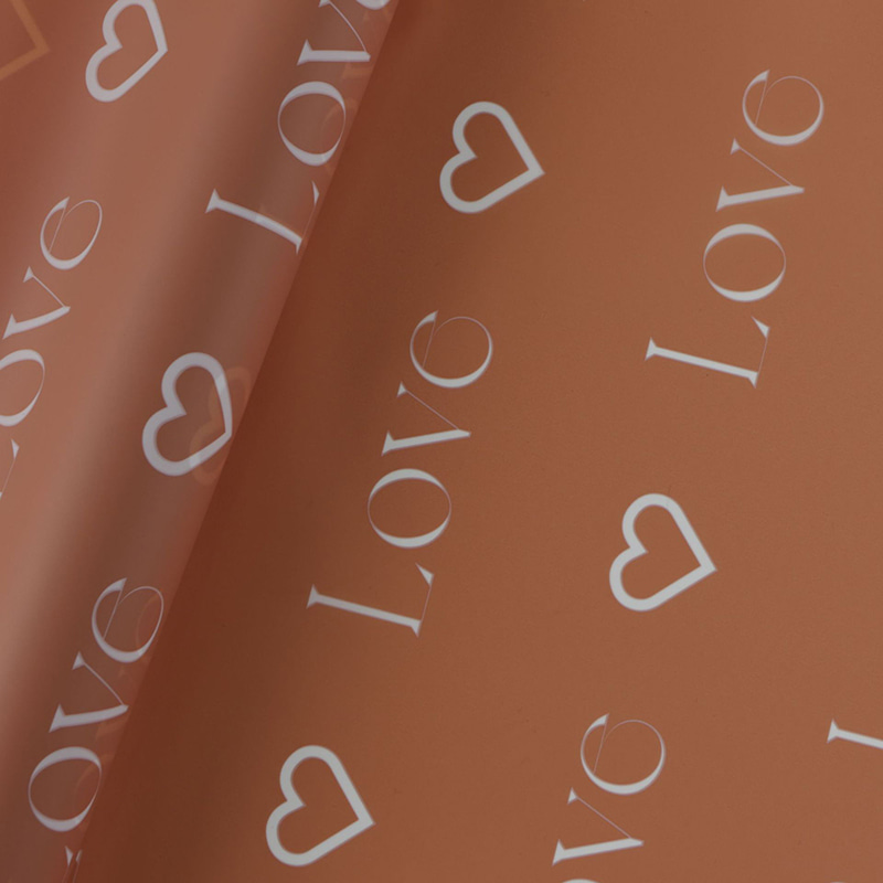 Love Letters Print Design Blomsterinnpakning Nossa-papir med vanntett belegg Fargerik