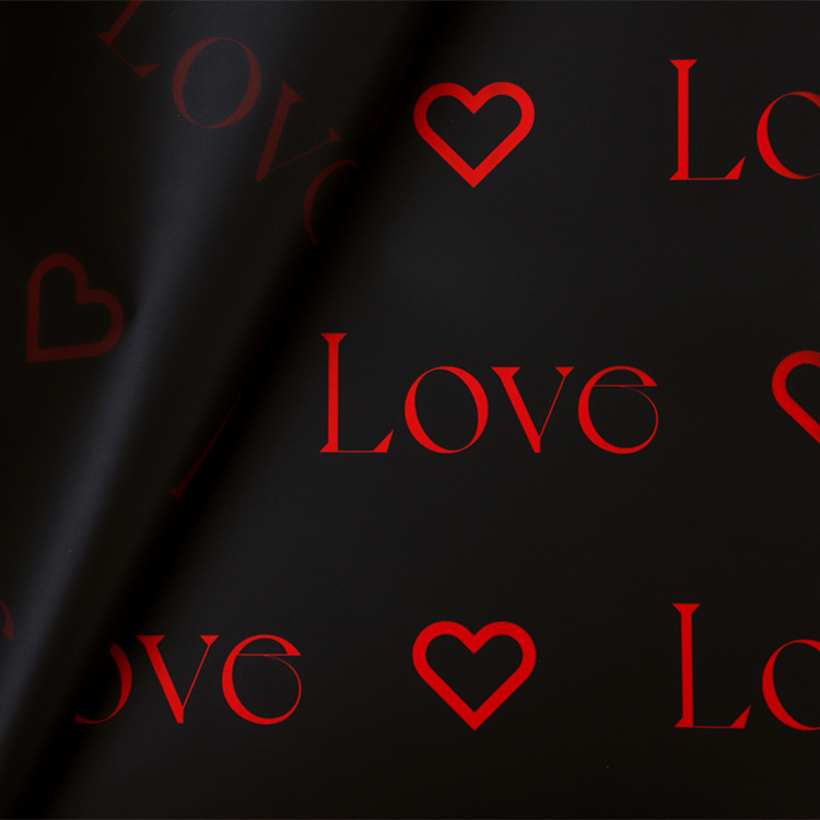 Love Letters Print Design Blomsterinnpakning Nossa-papir med vanntett belegg Fargerik