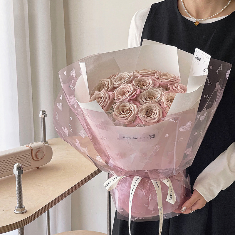 Love Print Design Blomsteremballasje Papir Vanntett fortykket enkeltsidebelagt