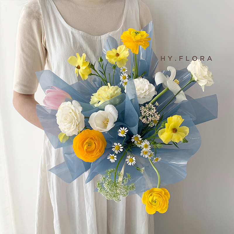 Vanntett gjennomsiktig krystallglass blomsterinnpakningspapir
