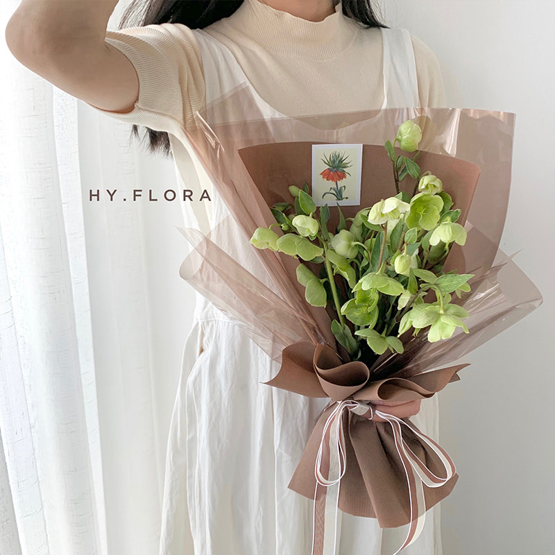 Vanntett gjennomsiktig krystallglass blomsterinnpakningspapir