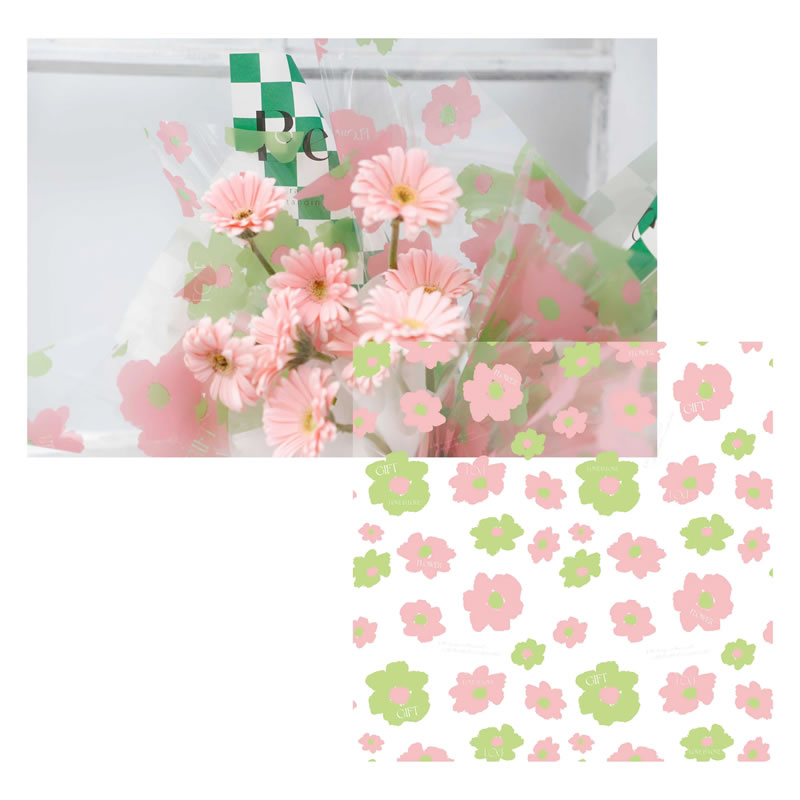 58x58cm vanntett plast floral wrap roll