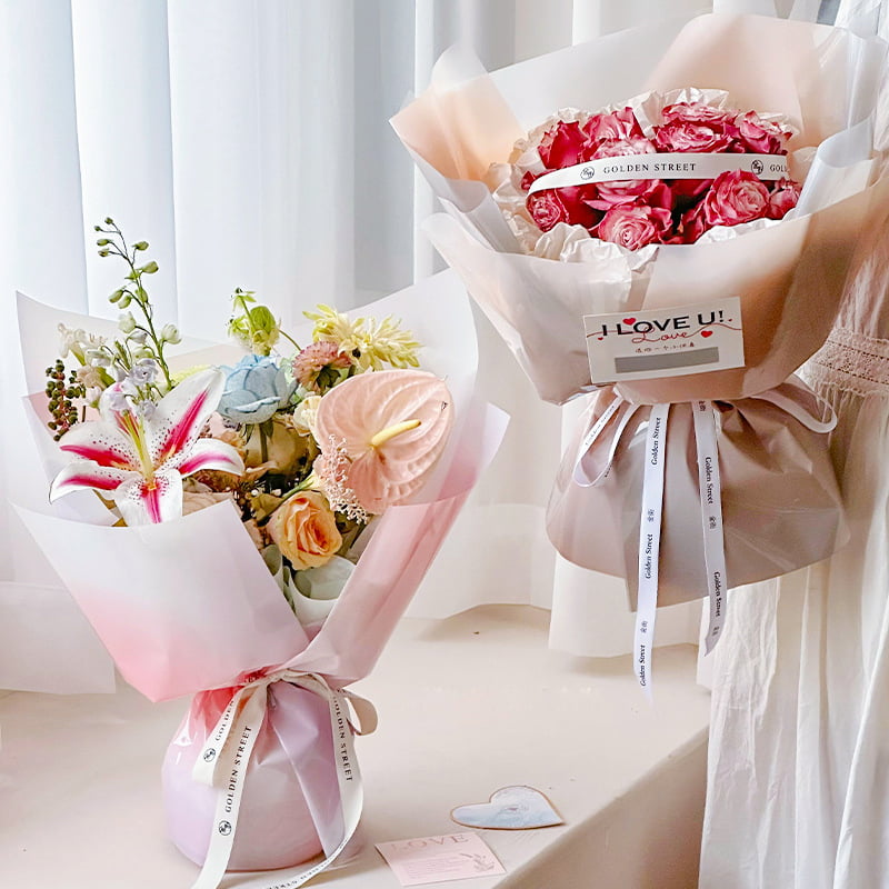 4,5 Mil OPP blomsterinnpakningspapir