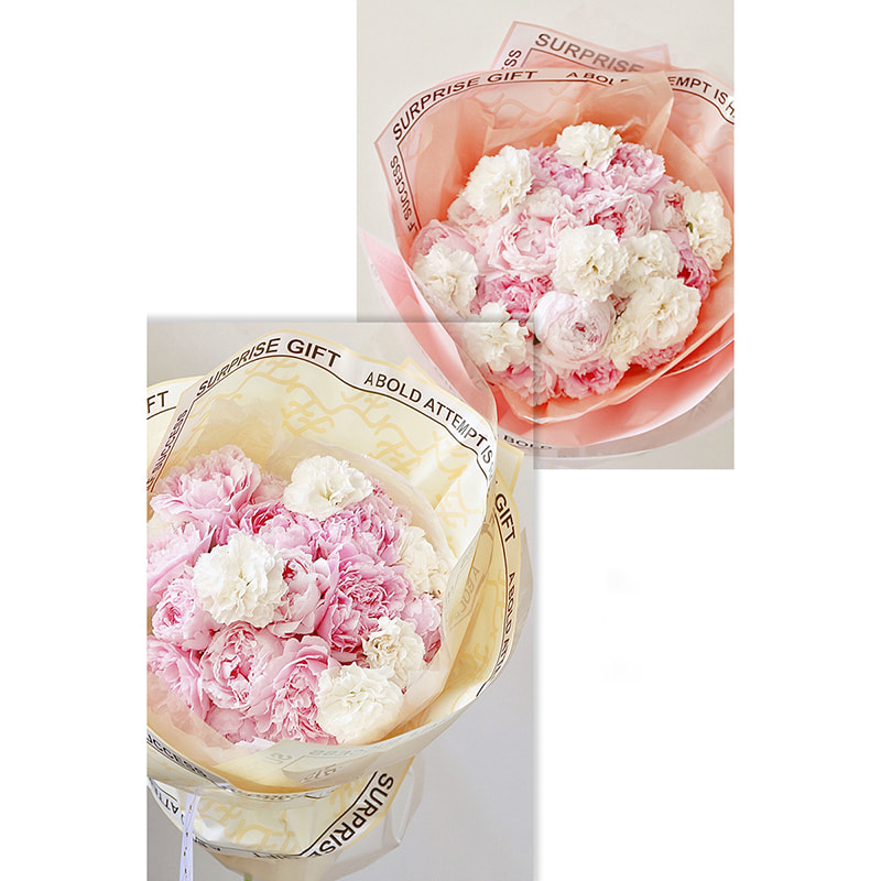Merkenavnet Hera blomsterinnpakningspapir i en rekke farger