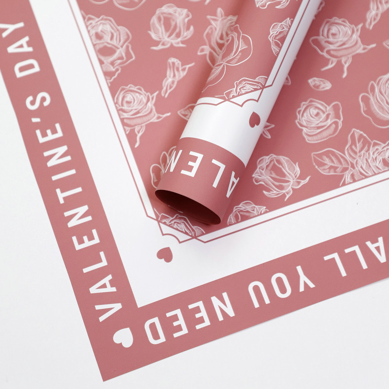 Rose mønster blomster innpakningspapir