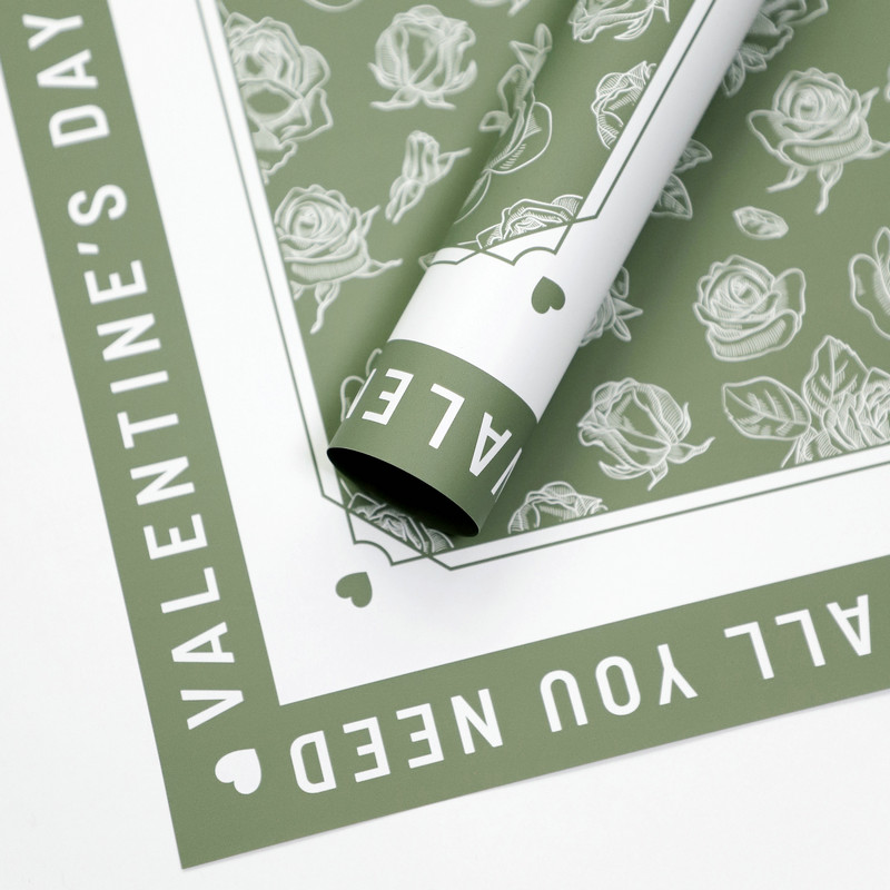 Rose mønster blomster innpakningspapir