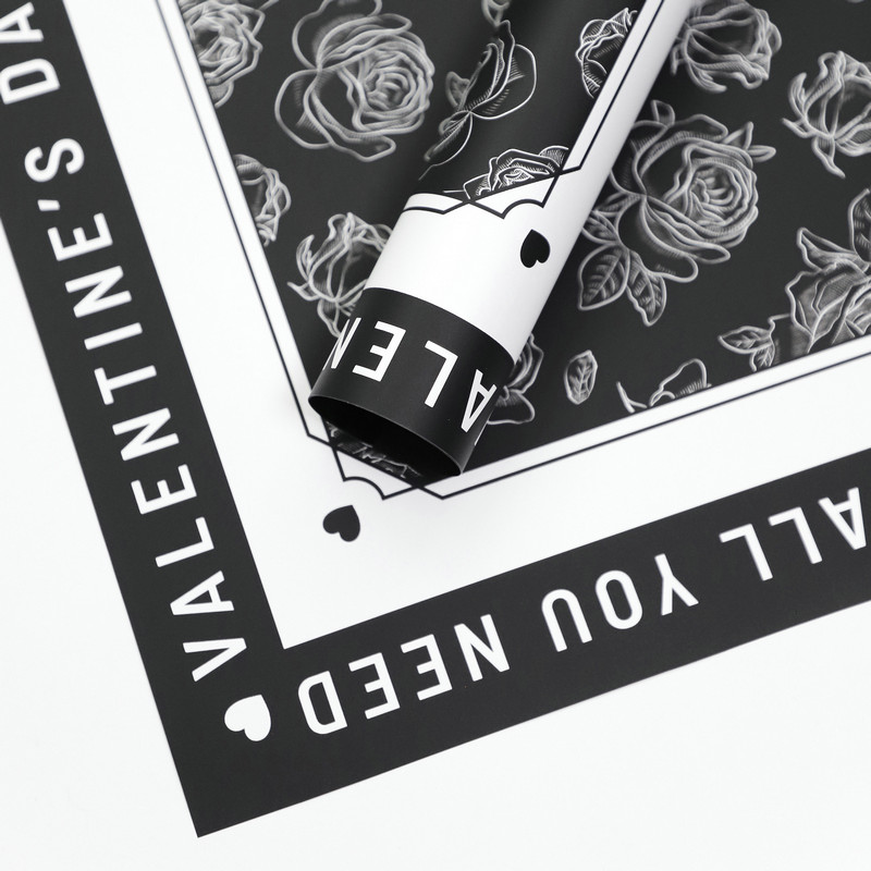 Rose mønster blomster innpakningspapir