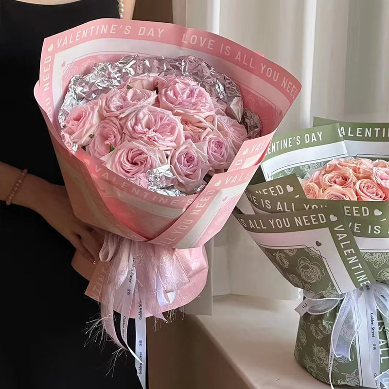 Rose mønster blomster innpakningspapir