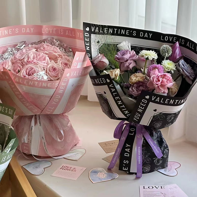 Rose mønster blomster innpakningspapir