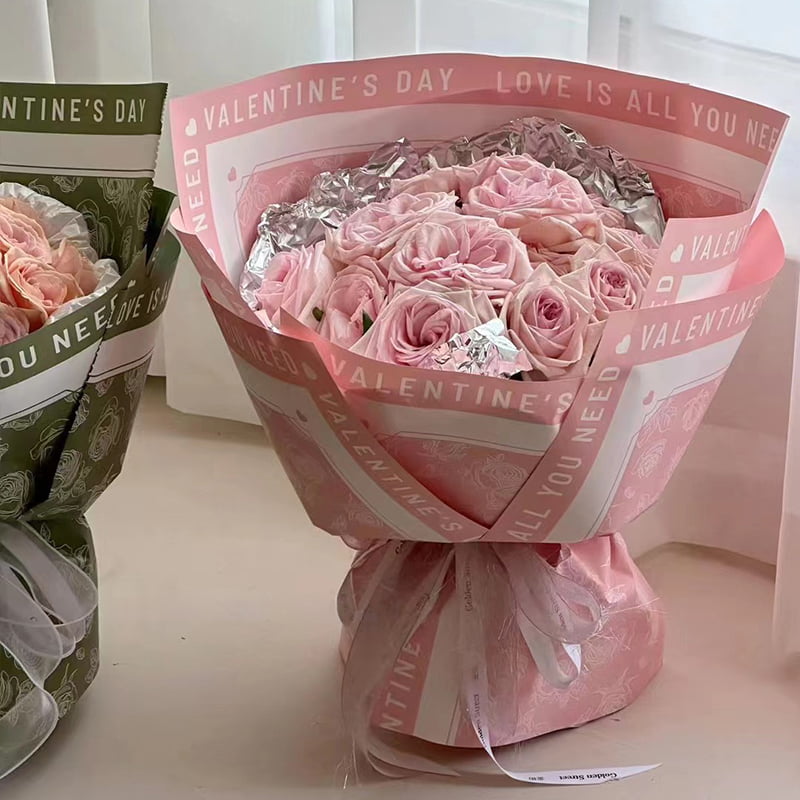 Rose mønster blomster innpakningspapir