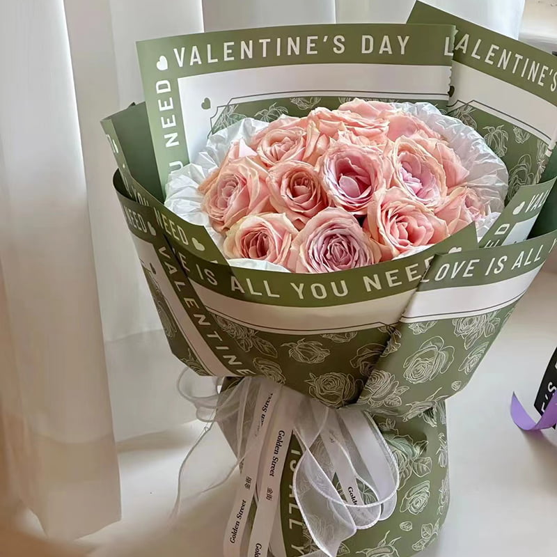 Rose mønster blomster innpakningspapir
