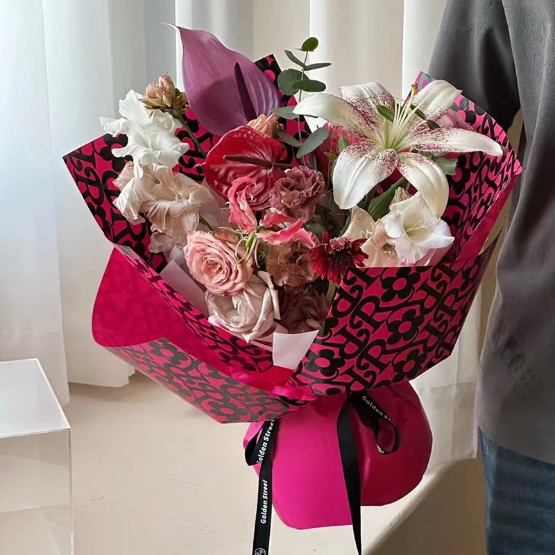 Matt film blomstermønster blomsterinnpakningspapir