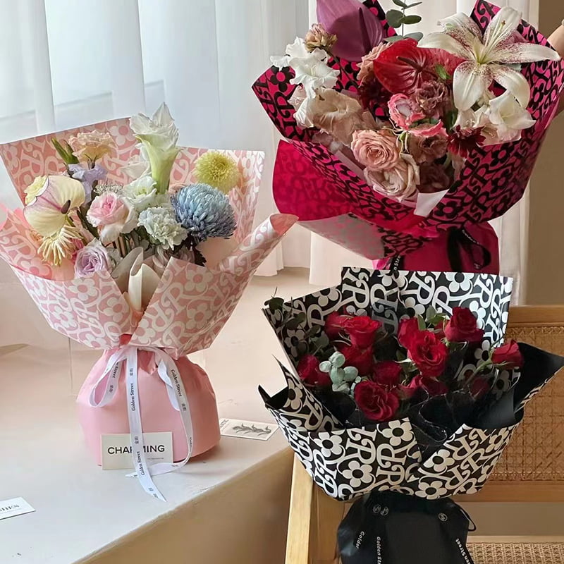 Matt film blomstermønster blomsterinnpakningspapir