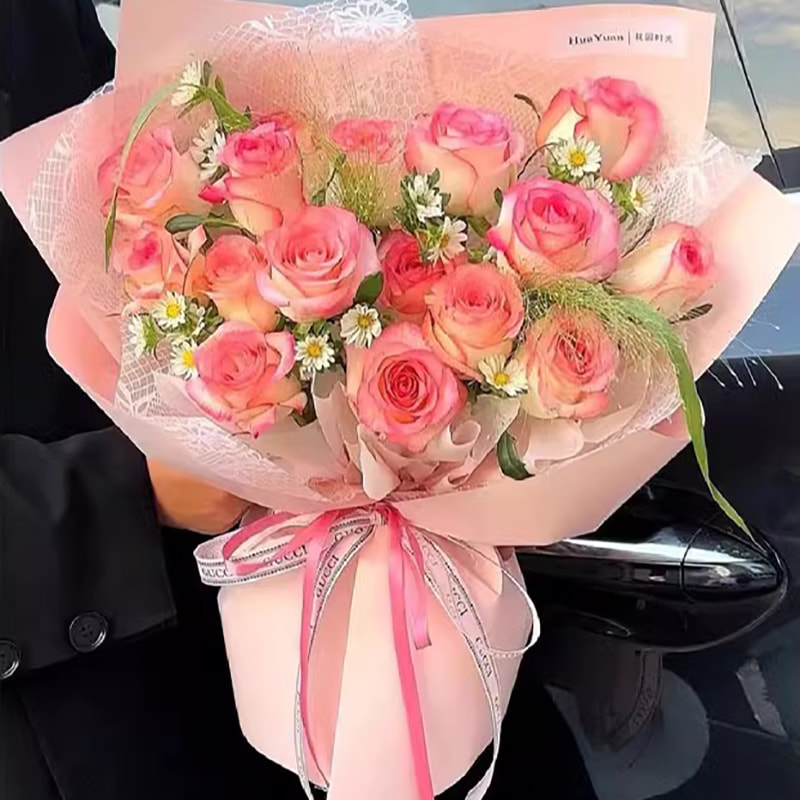Nuosha blomsterinnpakningspapir i ulike mønstre og stiler