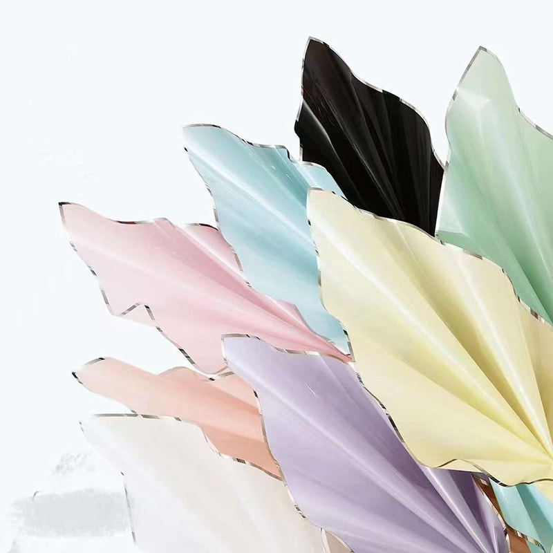 Sølvion vannblank film blomsterinnpakningspapir