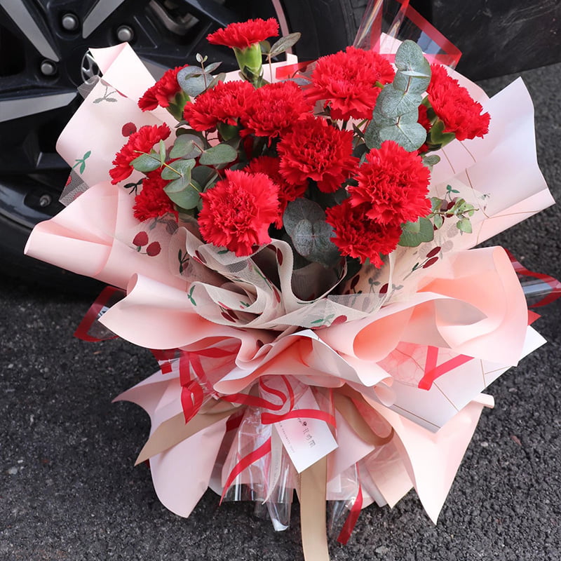 Fortykket ugjennomsiktig blomsterpapir i plast