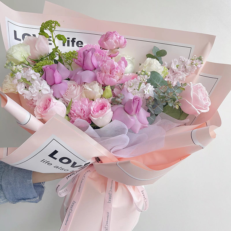 Glatt innpakningspapir for blomster