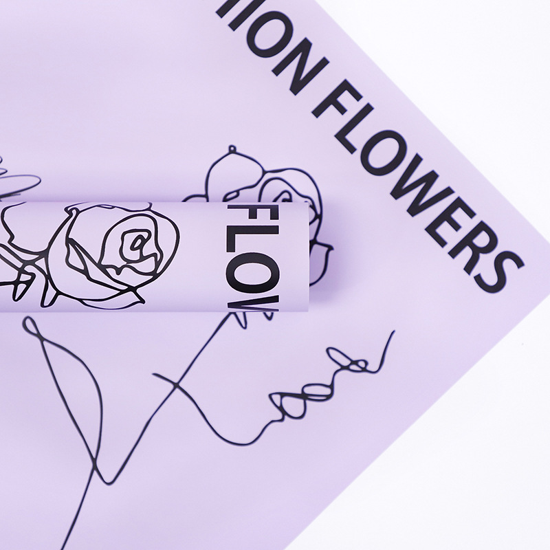 Flower Love-Bouquet innpakningspapir med rosemønster